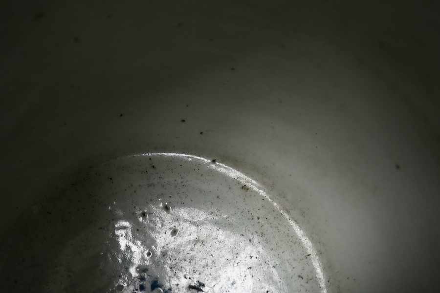 A Chinese powder blue glazed globular jar, 19th century